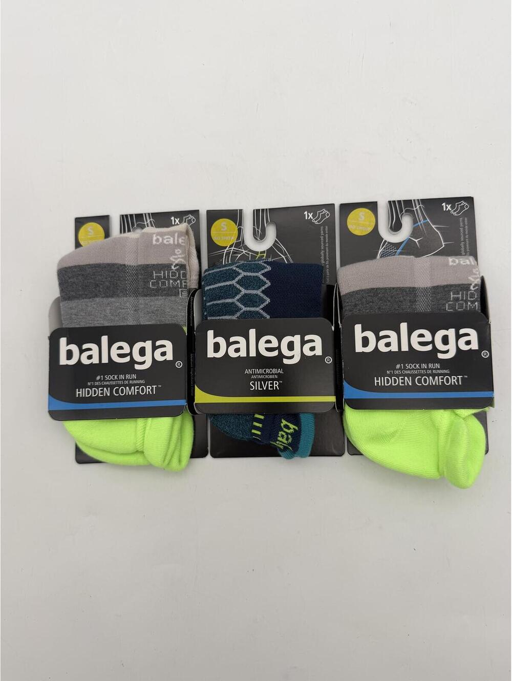 Balega Hidden Comfort/Silver Socks Pack of 3 NWT